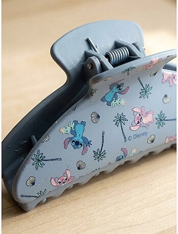 Pinces cheveux enfant stitch & angel : lot de 2 grandes griffes