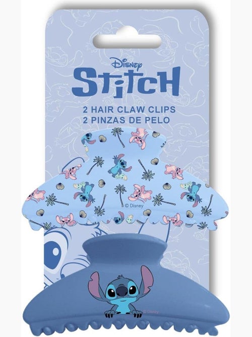 Pinces cheveux enfant stitch & angel : lot de 2 grandes griffes - Kiabi