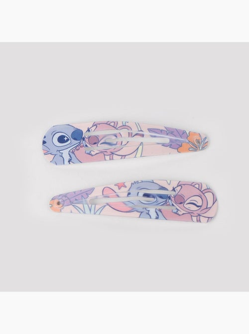 Pinces cheveux enfant Stitch & Angel pastel pailletées : lot de 6 - Kiabi