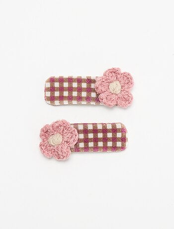 Pinces croco forme fleurs