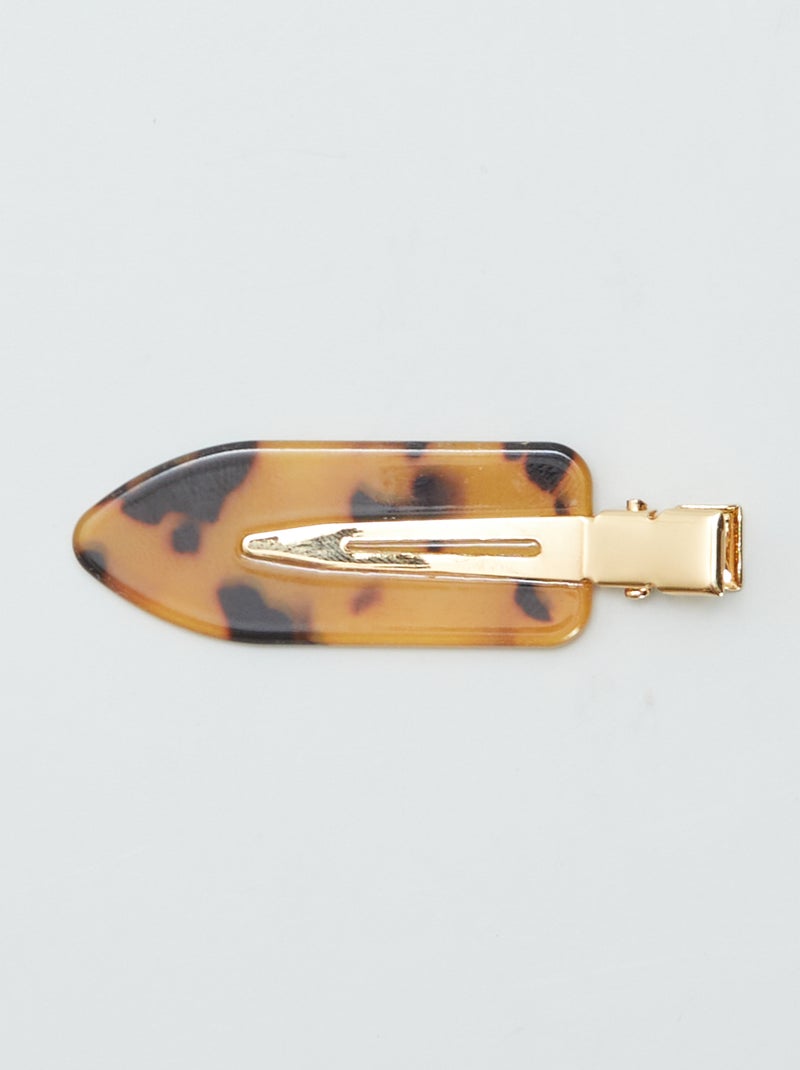 Pinces plates léopard - lot de 4 Marron - Kiabi