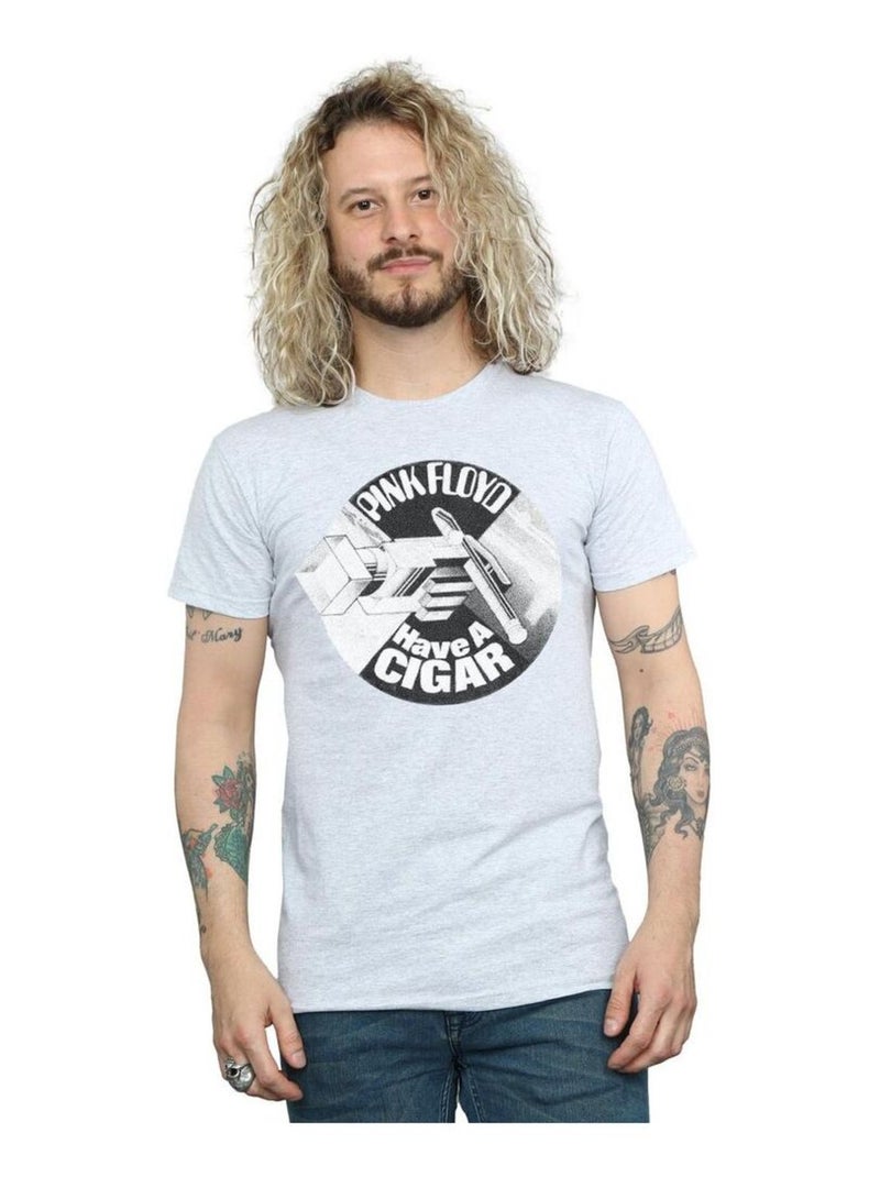 Pink Floyd - T-shirt HAVE A CIGAR Gris chiné - Kiabi