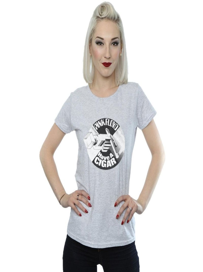 Pink Floyd - T-shirt HAVE A CIGAR Gris chiné - Kiabi