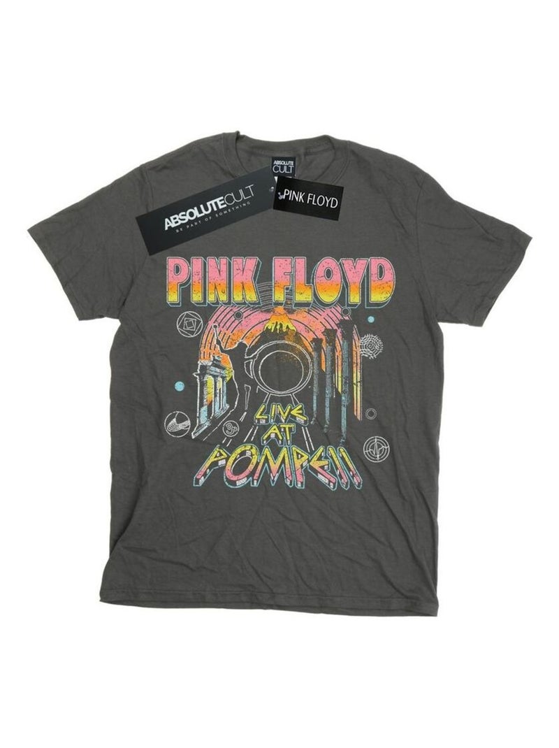 Pink Floyd - T-shirt LIVE AT POMPEII Gris Noir - Kiabi