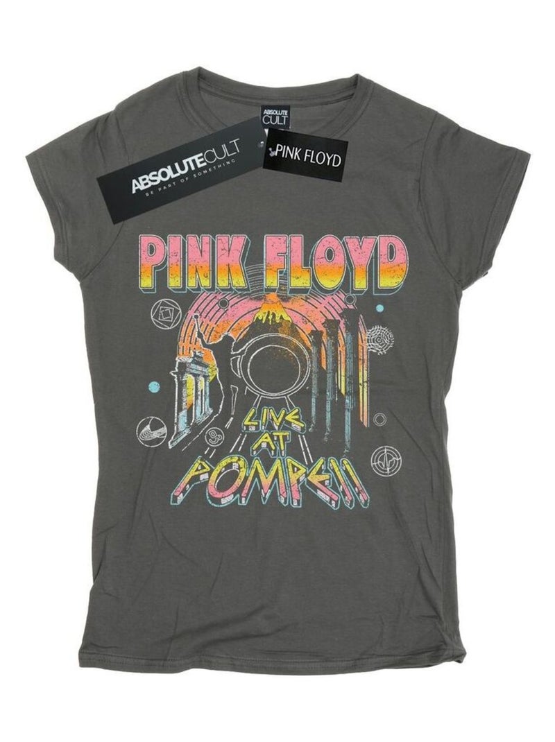 Pink Floyd - T-shirt LIVE AT POMPEII Gris Noir - Kiabi