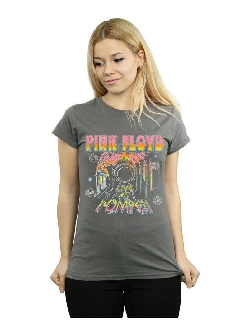 Pink Floyd - T-shirt LIVE AT POMPEII Gris Noir - Kiabi