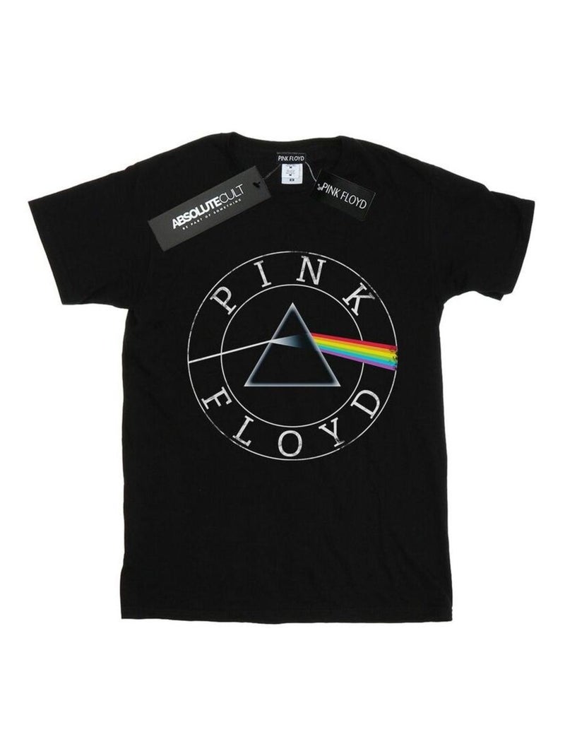 Pink Floyd - T-shirt motif/style Logo dans cercle Noir - Kiabi