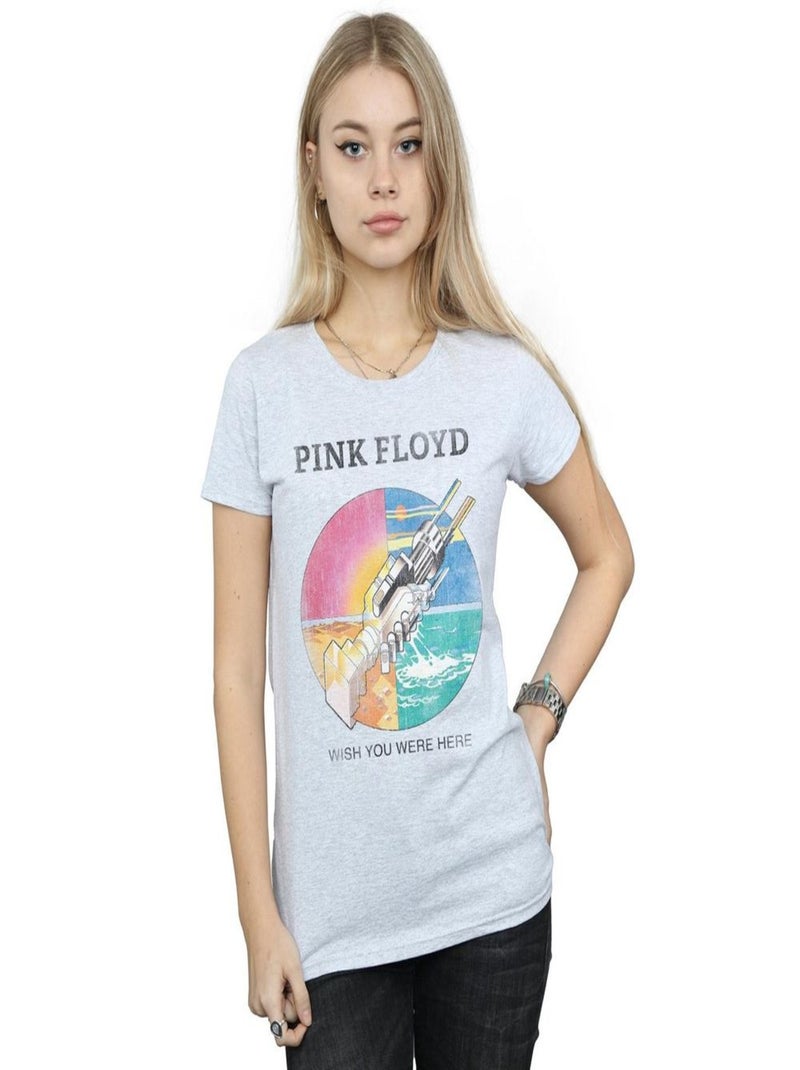 Pink Floyd - T-shirt WISH YOU WERE HERE Gris chiné - Kiabi