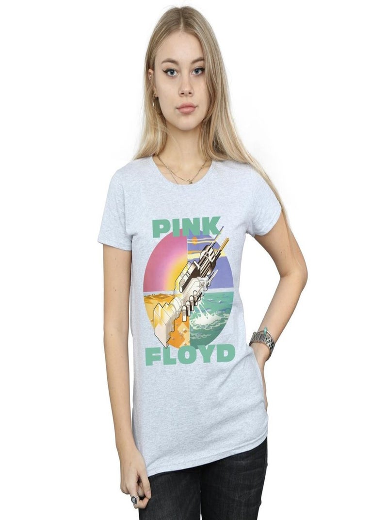 Pink Floyd - T-shirt WISH YOU WERE HERE Gris chiné - Kiabi