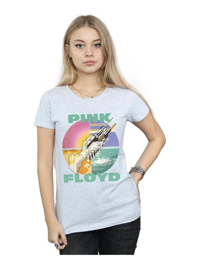 Pink Floyd - T-shirt WISH YOU WERE HERE Gris chiné - Kiabi