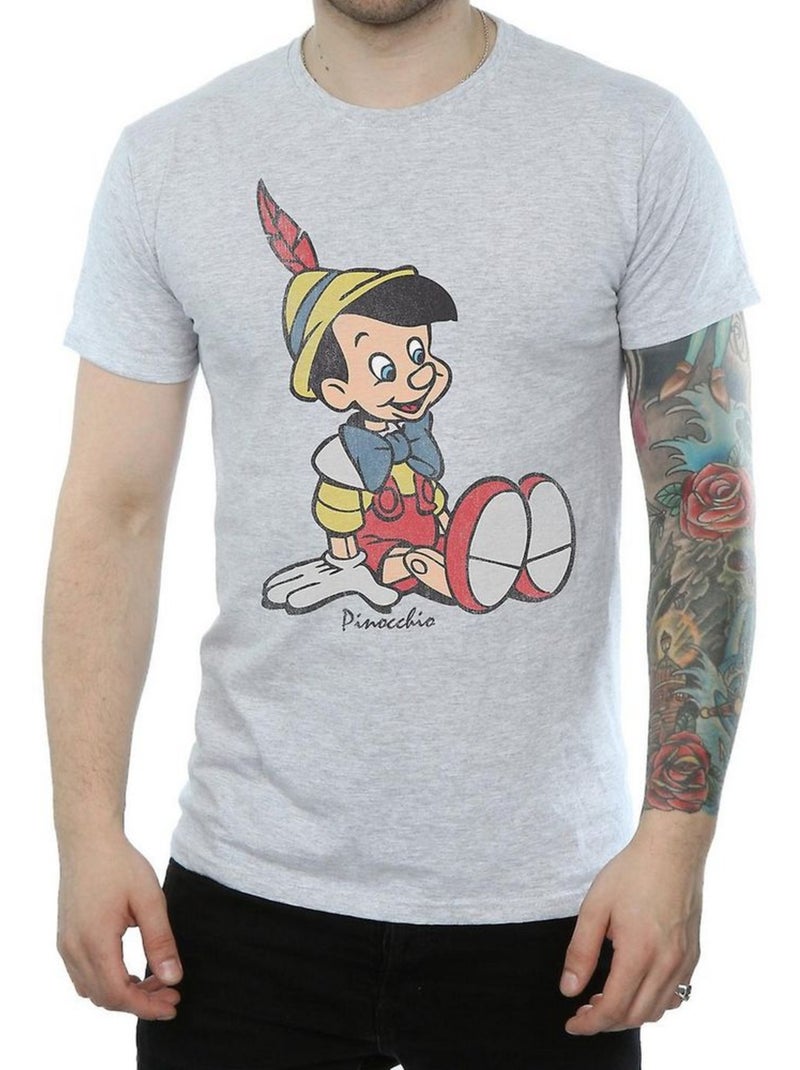 Pinocchio - T-shirt CLASSIC (Pinocchio) Gris chiné - Kiabi