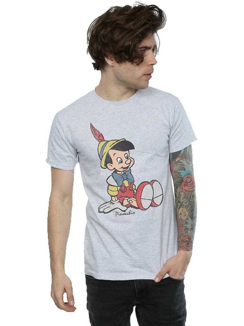 Pinocchio - T-shirt CLASSIC (Pinocchio) Gris chiné - Kiabi