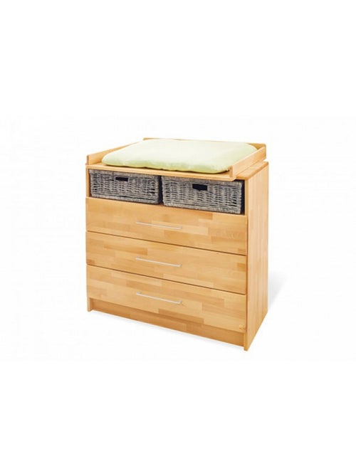 'pinolino' chambre de bébé natura 3 pièces lit de bébé évolutif commode à langer armoire à 2 portes - Kiabi
