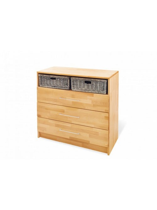 'pinolino' chambre de bébé natura 3 pièces lit de bébé évolutif commode à langer armoire à 2 portes - Kiabi