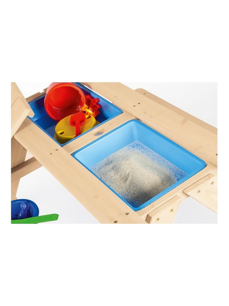 'Pinolino' Ensemble de table et banc naturel Entièrement massif épicéa non traité Beige - Kiabi