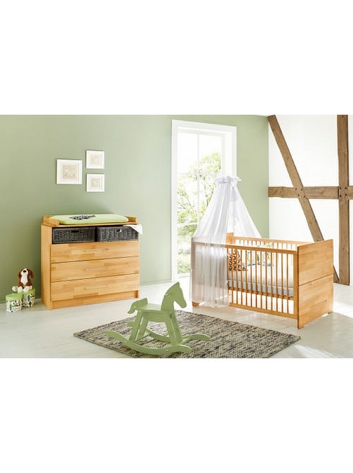 'pinolino' ensemble economique natura large 2 pièces lit de bébé évolutif commode à langer large - Kiabi