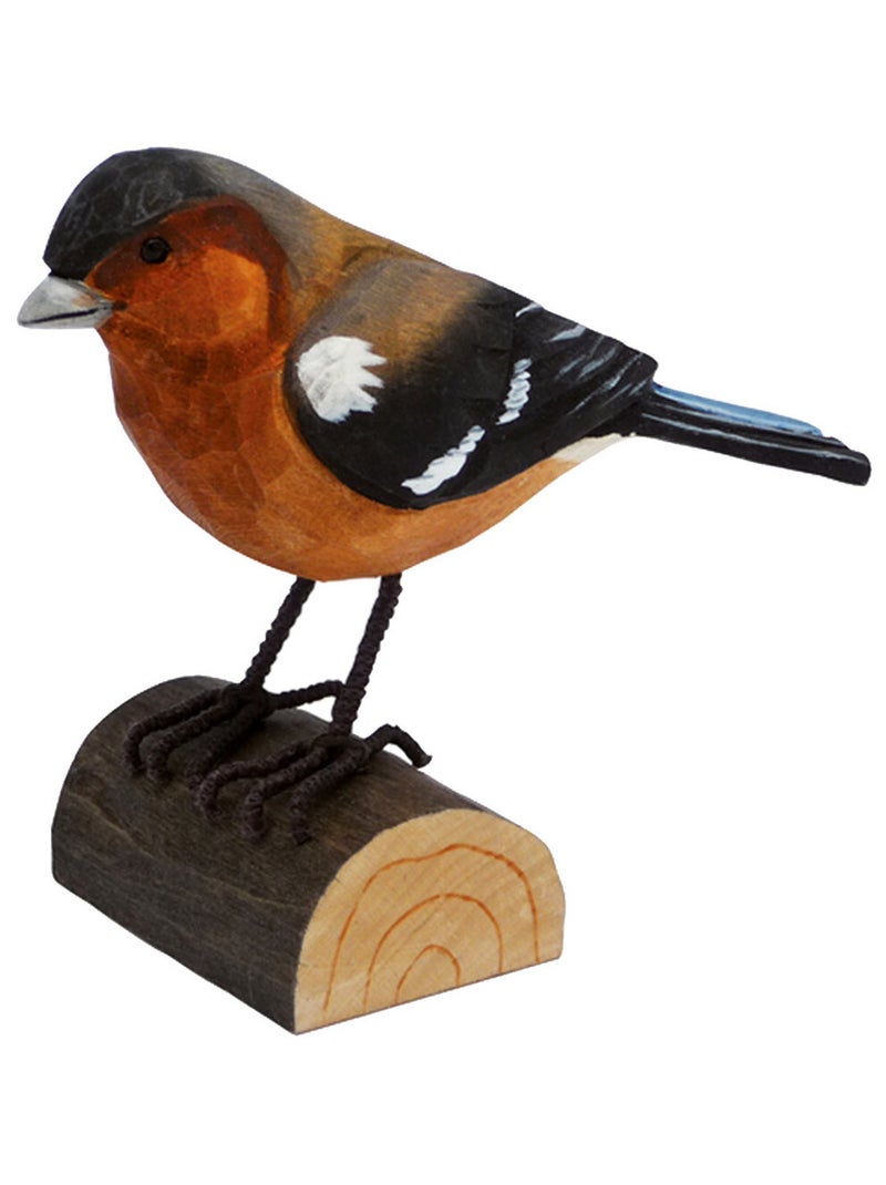 Pinson des arbres sur bûchette de bois Marron - Kiabi
