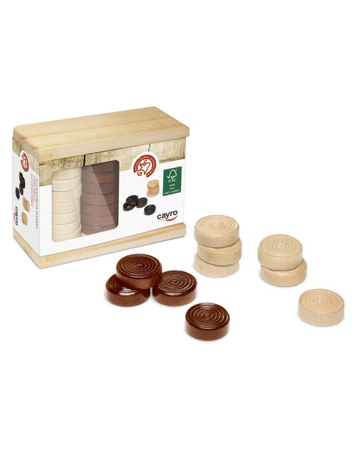 Pions en bois pour jeu de dames - Kiabi