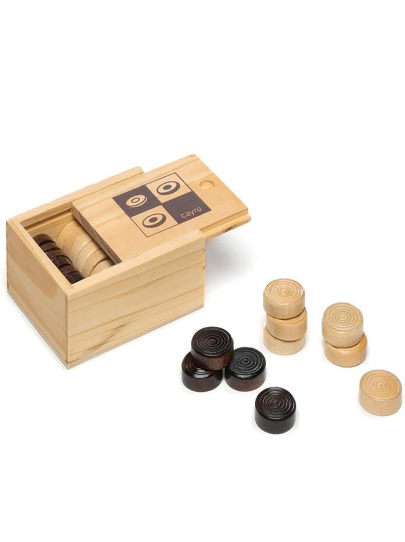 Pions en bois pour jeu de dames Beige - Kiabi