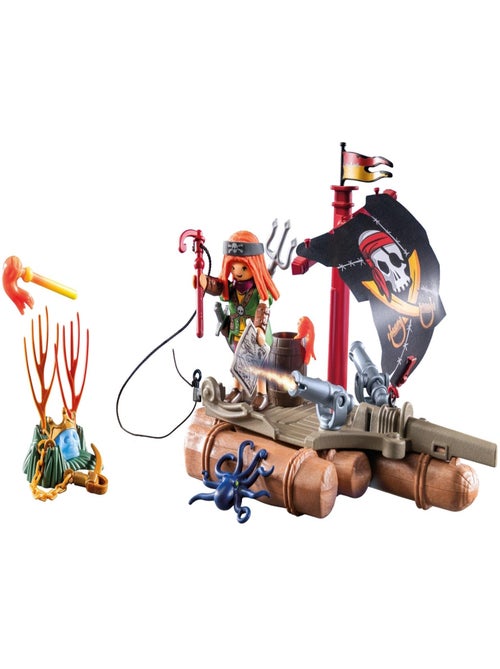 Pirate avec radeau flottant, canons et trésor - Kiabi