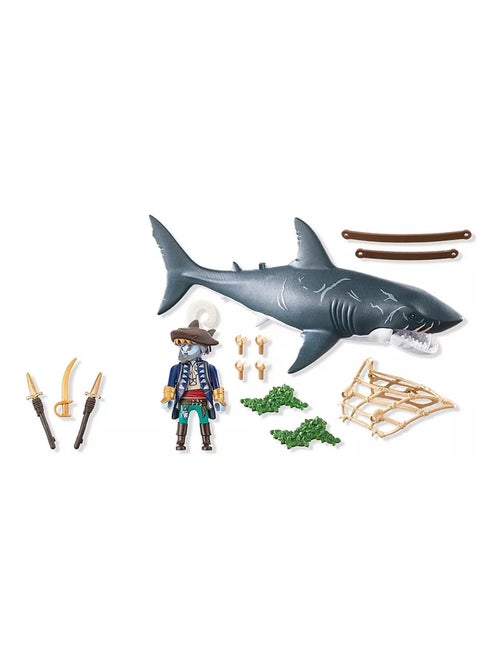Pirate et requin géant avec mâchoire articulée - Kiabi