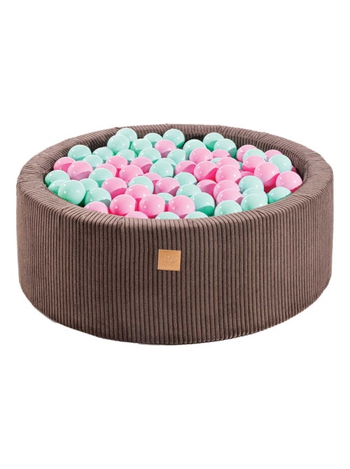 Piscine à Balles 90x30 cm rond pour Enfants, 200 Balles, marron: rose pastel menthe, Aesthetic - Kiabi