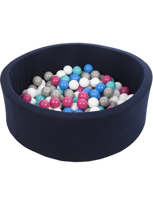 Piscine à balles aire de jeu + 150 balles bleu marine blanc,bleu,rose,gris,turquoise - Kiabi