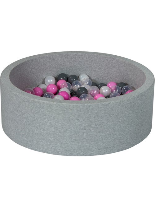 Piscine à balles aire de jeu + 150 balles perle, transparent, rose clair, gris - Kiabi