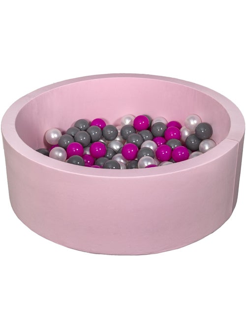 Piscine à balles aire de jeu + 150 balles rose perle, rose, argent - Kiabi