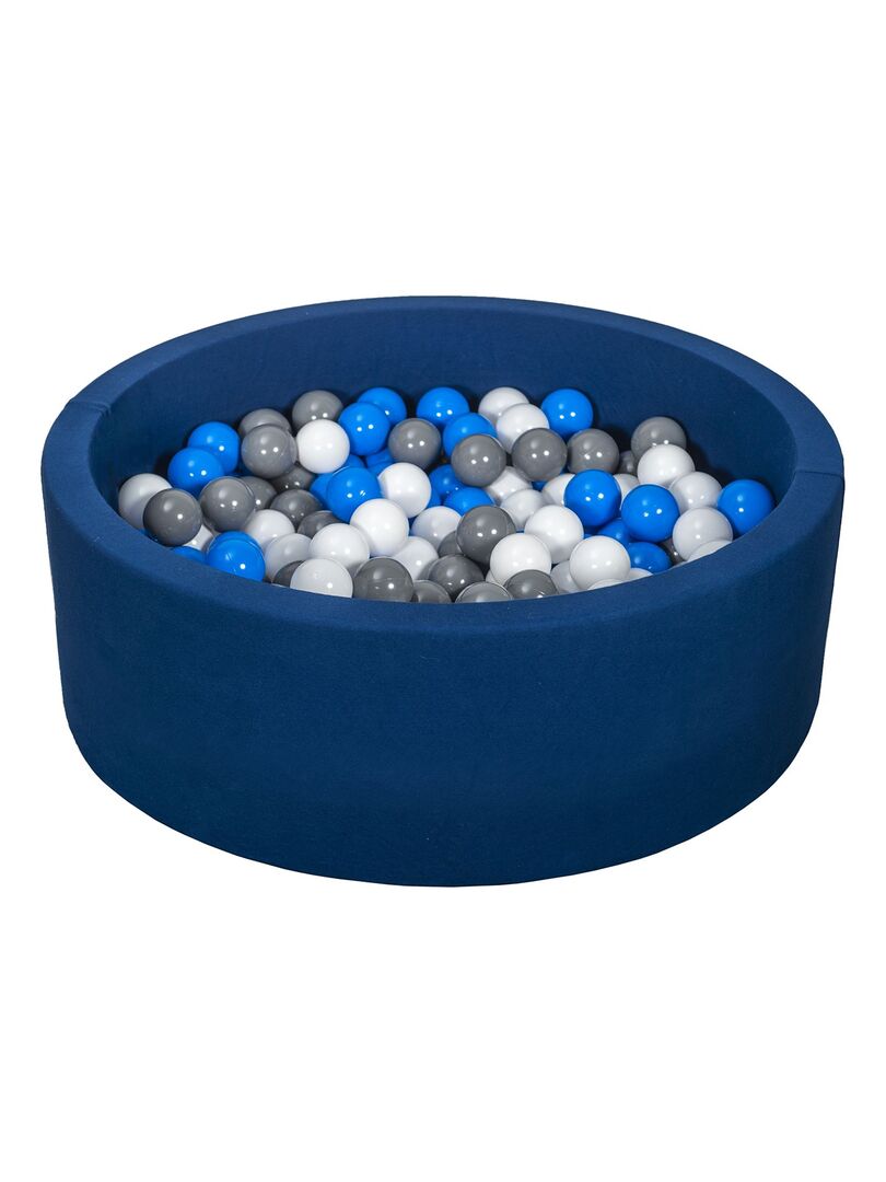 Balles De Jeu LUDI - 90 Balles Souples (6 Cm) Pour Piscine à Balles Bébé - Dès 6 Mois (bleu, Blanc, Beige, Doré)