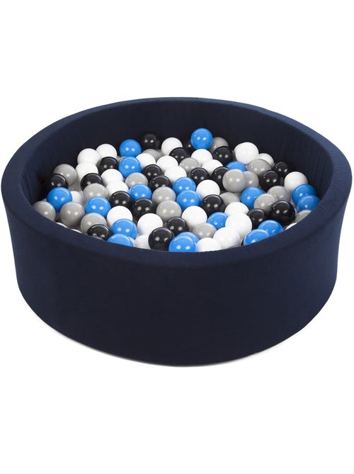 Piscine à balles aire de jeu + 200 balles bleu marine noir, blanc, rose,gris - Kiabi