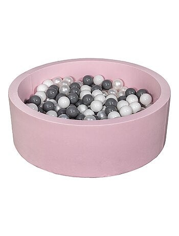 Piscine À Balles Aire De Jeu + 200 Balles Rose Blanc, Perle, Gris