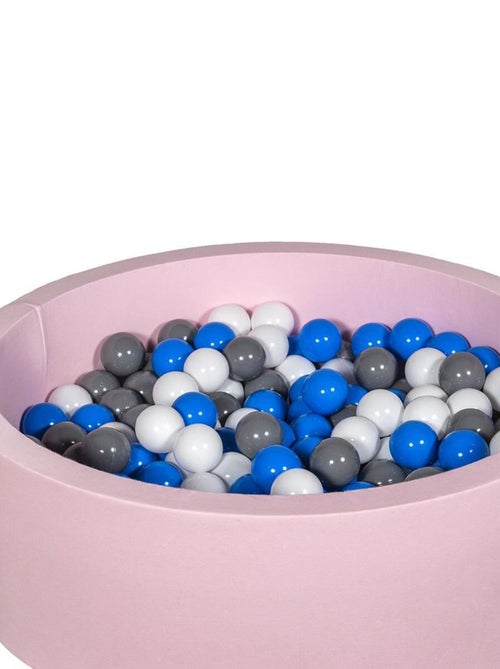 Piscine À Balles Aire De Jeu + 200 Balles Rose Blanc,bleu,gris - Kiabi
