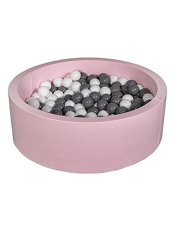 Piscine À Balles Aire De Jeu + 200 Balles Rose Blanc,gris