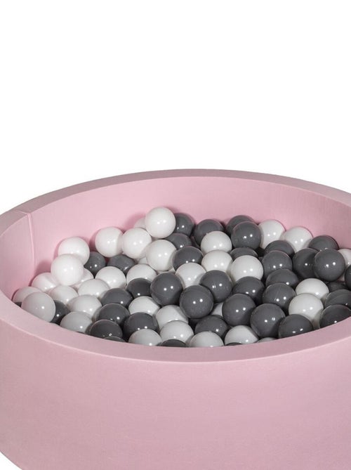 Piscine À Balles Aire De Jeu + 200 Balles Rose Blanc,gris - Kiabi