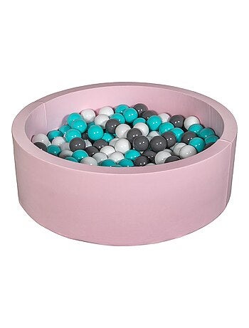 Piscine À Balles Aire De Jeu + 200 Balles Rose Blanc,gris,turquoise