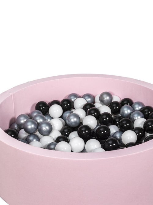Piscine À Balles Aire De Jeu + 200 Balles Rose Noir, Blanc, Argent - Kiabi