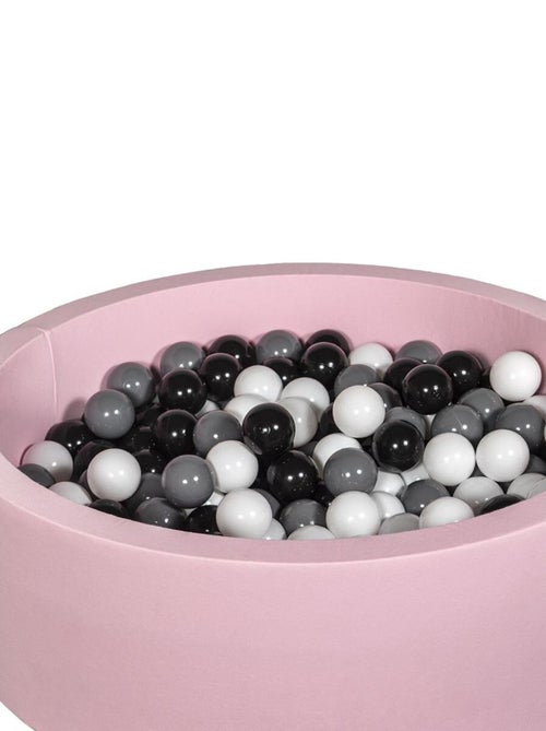 Piscine À Balles Aire De Jeu + 200 Balles Rose Noir,blanc,gris - Kiabi