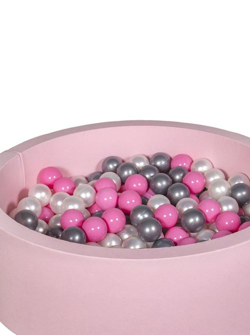 Piscine À Balles Aire De Jeu + 200 Balles Rose Perle, Rose Clair, Argent - Kiabi