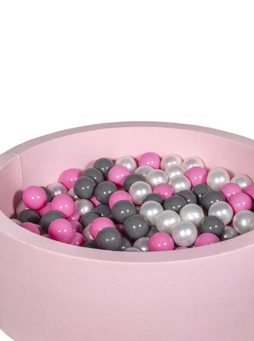 Piscine À Balles Aire De Jeu + 200 Balles Rose Perle, Rose Clair, Gris - Kiabi