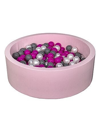 Piscine À Balles Aire De Jeu + 200 Balles Rose Perle, Rose, Gris