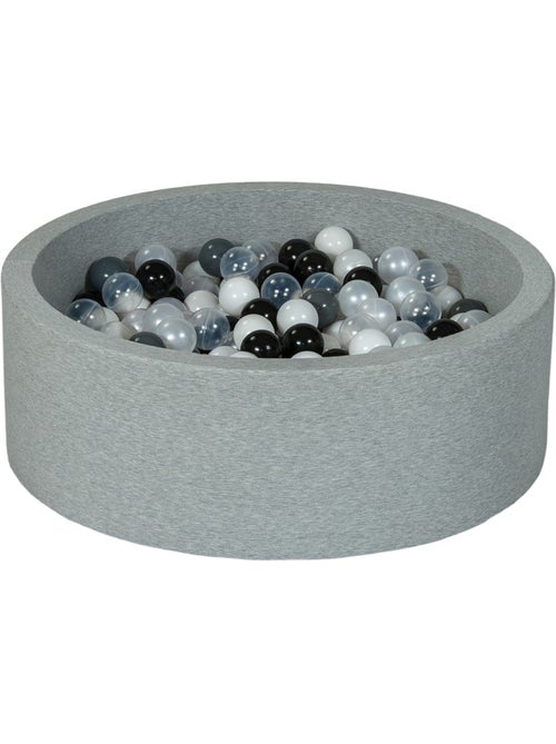 Piscine à balles aire de jeu + 300 balles noir, blanc, perle, transparent, gris - Kiabi