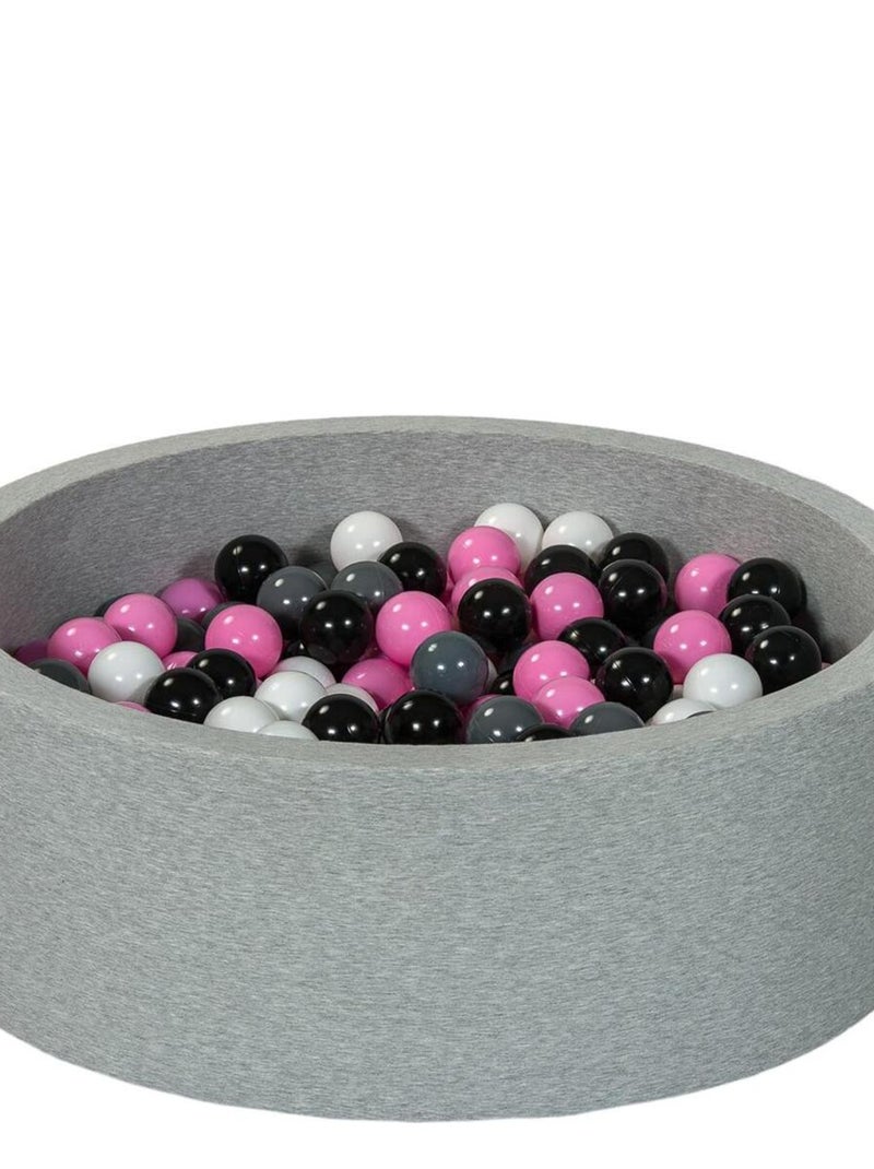 Piscine À Balles Aire De Jeu + 300 Balles Noir,blanc,rose Clair,gris N/A - Kiabi