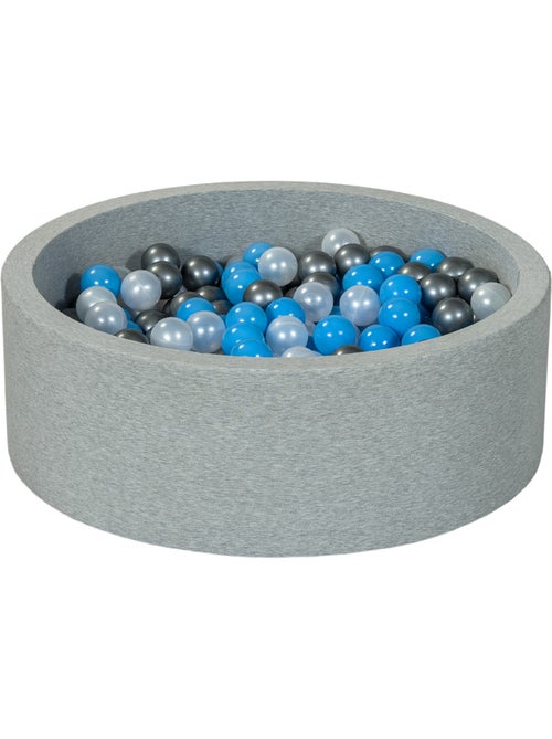 Piscine à balles aire de jeu + 300 balles perle, argent, bleu clair - Kiabi