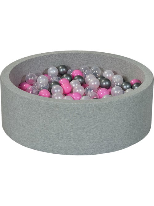 Piscine à balles aire de jeu + 300 balles perle, transparent, rose clair, argent - Kiabi