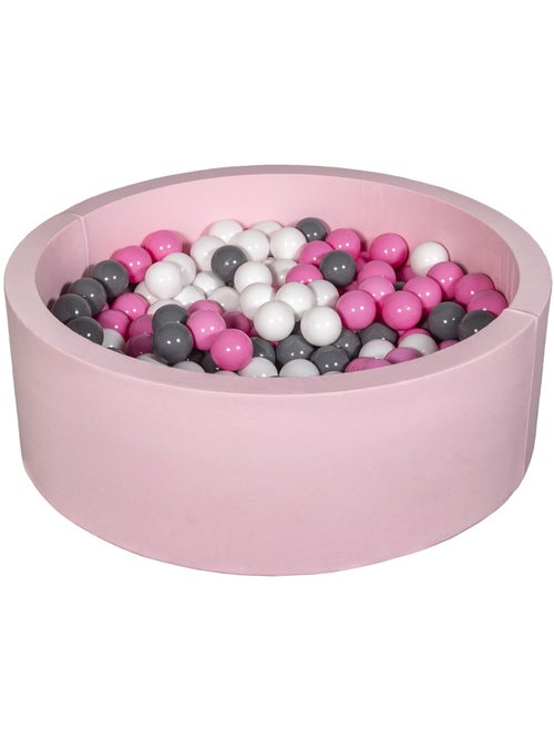 Piscine à balles aire de jeu + 300 balles rose blanc,bleu,gris - Kiabi