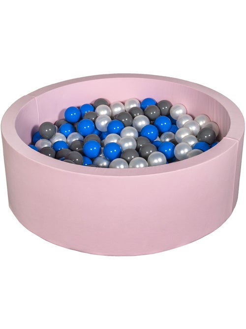 Piscine à balles aire de jeu + 300 balles rose perle, bleu, gris - Kiabi