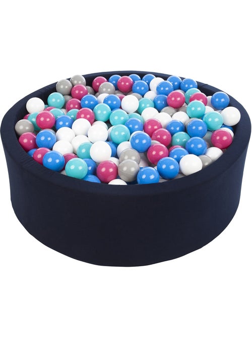 Piscine à balles aire de jeu + 450 balles bleu marine blanc,bleu,rose,gris,turquoise - Kiabi