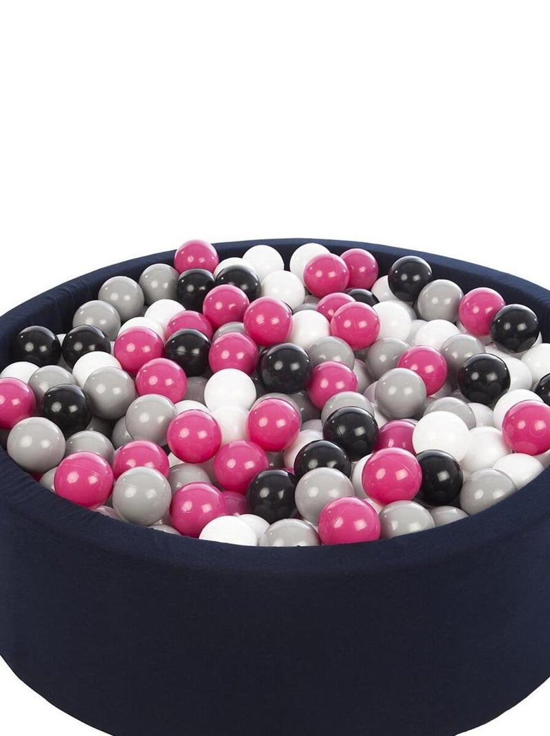 Piscine À Balles Aire De Jeu + 450 Balles Bleu Marine Noir, Blanc, Rose,gris N/A - Kiabi