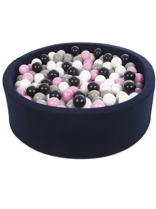 Piscine à balles aire de jeu + 450 balles bleu marine noir,blanc,gris,turquoise - Kiabi